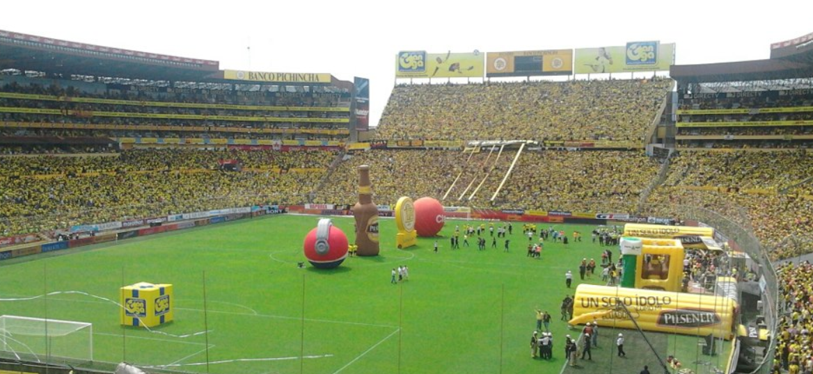 Estádio Monumental do Barcelona em Guyaquil será o palco da partida (Foto: Adrián García/Wikimedia Commons) Estádio Monumental do Barcelona em Guyaquil será o palco da partida