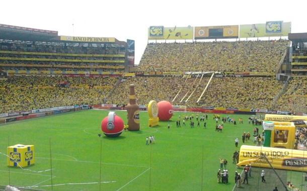 Estádio Monumental do Barcelona em Guyaquil será o palco da partida (Foto: Adrián García/Wikimedia Commons) Estádio Monumental do Barcelona em Guyaquil será o palco da partida