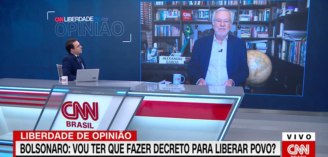 Jornalistas Rafael Colombo e Alexandre Garcia (Foto: Reprodução (CNN)) www.brasil247.com - Jornalistas Rafael Colombo e Alexandre Garcia