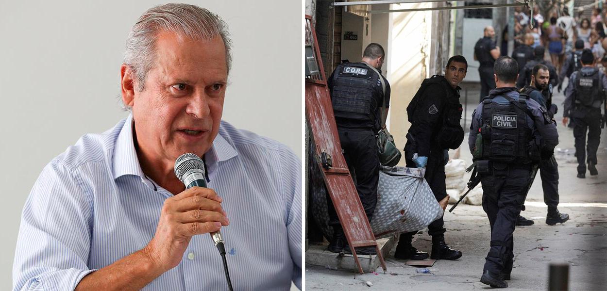 Ex-ministro José Dirceu e a operação policial que terminou com uma chacina no Jacarezinho (RJ) (Foto: Lula Marques / Ricardo Moraes - Reuters) www.brasil247.com - Ex-ministro José Dirceu e a operação policial que terminou com uma chacina no Jacarezinho (RJ)