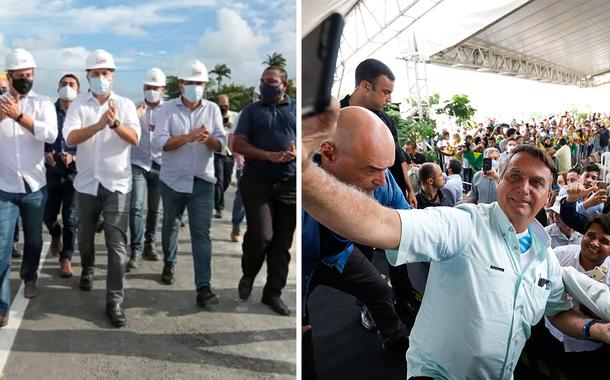 Renan Filho e Jair Bolsonaro em Alagoas (Foto: Governo de Alagoas/Divulgação | Alan Santos/PR) Renan Filho e Jair Bolsonaro em Alagoas