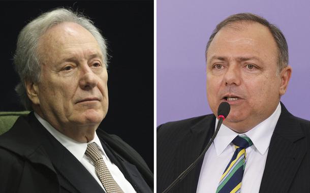 Ricardo Lewandowski e Eduardo Pazuello (Foto: Nelson Jr./SCO/STF | Isac Nóbrega/PR) Ricardo Lewandowski e Eduardo Pazuello