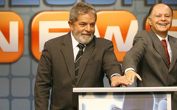 Lula e Edir Macedo em 2007, na inauguração da Record News (Foto: Ricardo Stuckert) Lula e Edir Macedo em 2007, na inauguração da Record News