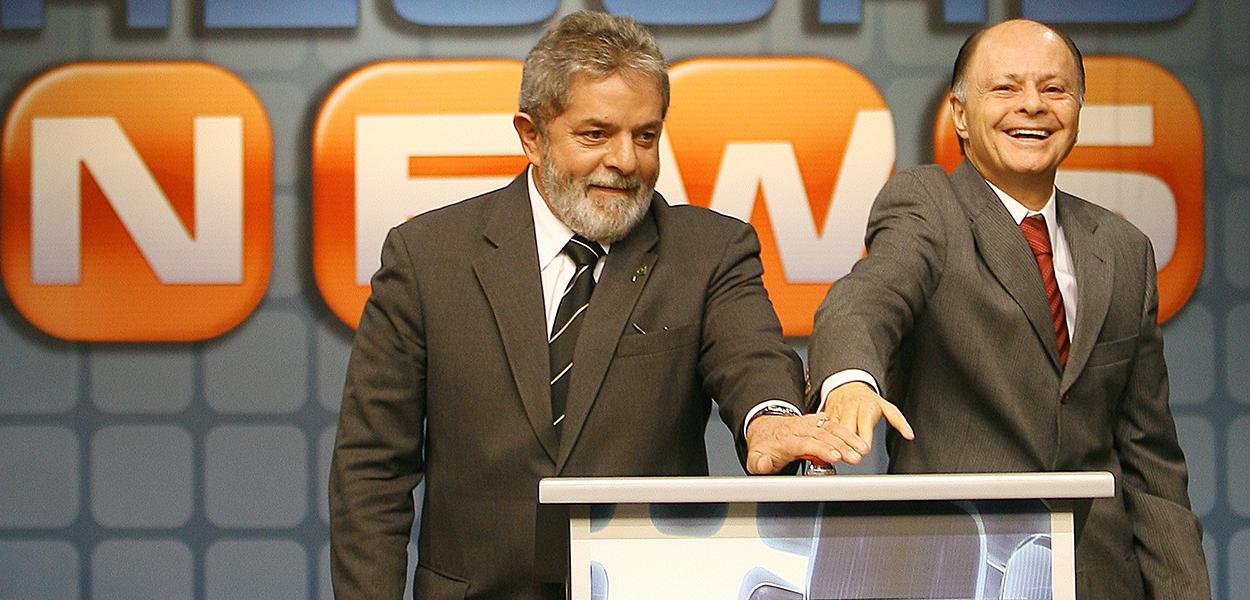 Lula e Edir Macedo em 2007, na inauguração da Record News (Foto: Ricardo Stuckert) Lula e Edir Macedo em 2007, na inauguração da Record News