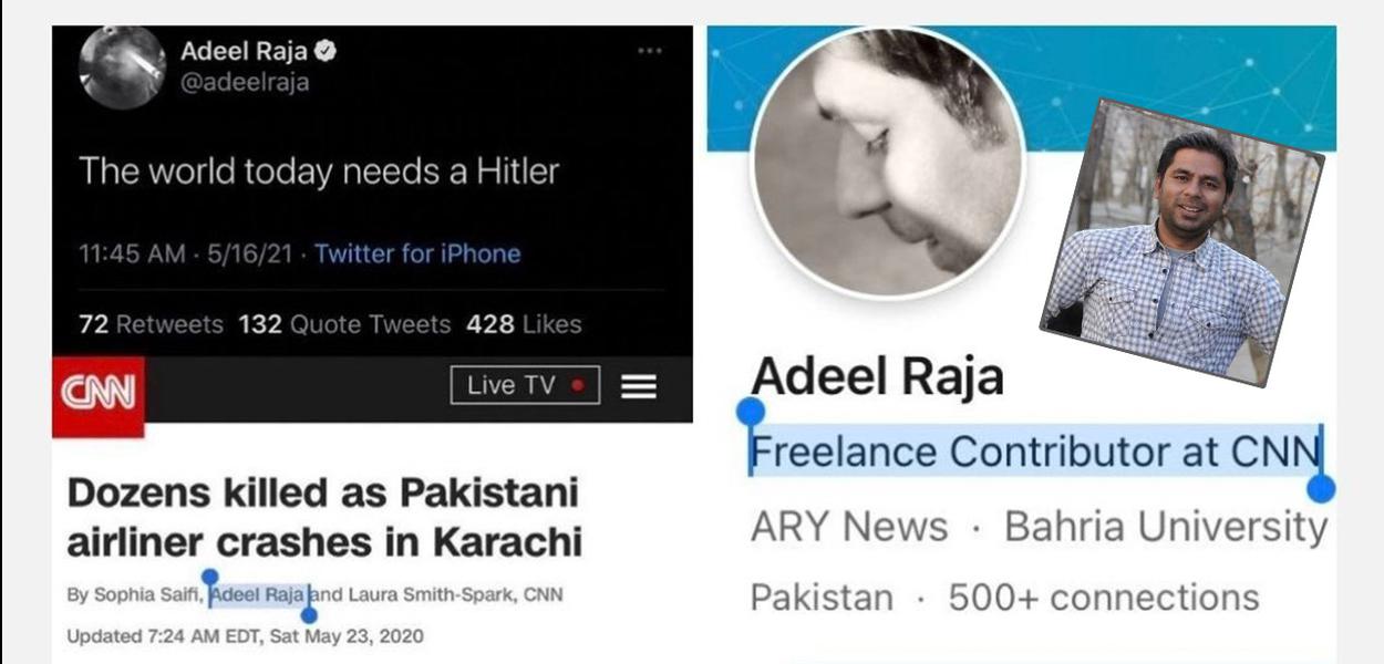repórter freelance da CNN Internacional Adeel Raja (Foto: Reprodução) repórter freelance da CNN Internacional Adeel Raja