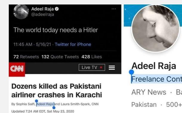 repórter freelance da CNN Internacional Adeel Raja (Foto: Reprodução) repórter freelance da CNN Internacional Adeel Raja