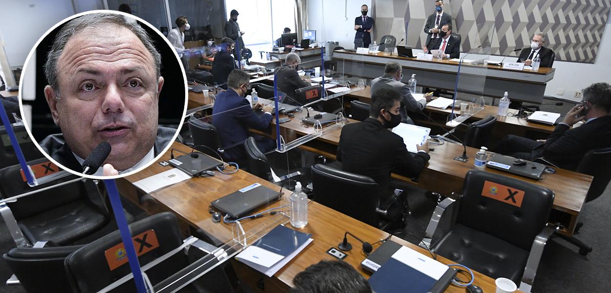 Eduardo Pazuello e a CPI da Covid (Foto: Pedro França/Agência Senado | Edilson Rodrigues/Agência Senado) www.brasil247.com - Eduardo Pazuello e a CPI da Covid