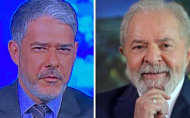 William Bonner e Lula (Foto: Reprodução | Stuckert) William Bonner e Lula