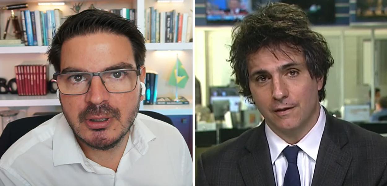 Rodrigo Constantino e Guga Chacra (Foto: Reprodução) Rodrigo Constantino e Guga Chacra