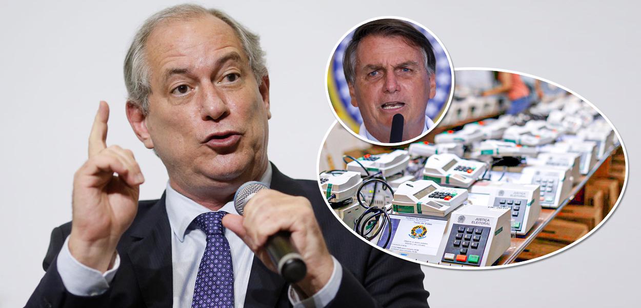 Ciro Gomes, Bolsonaro e urnas eletrônicas (Foto: Reuters) www.brasil247.com - Ciro Gomes, Bolsonaro e urnas eletrônicas