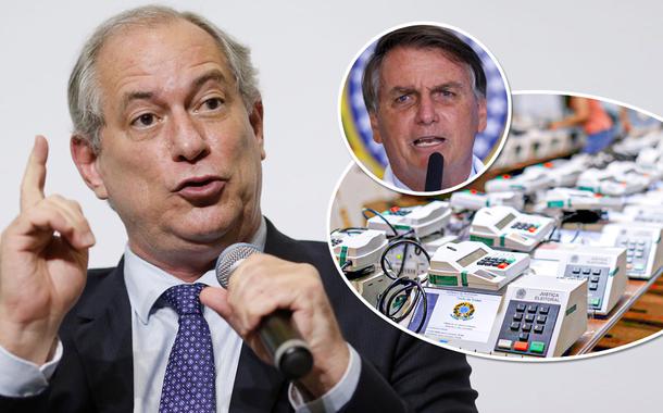 Ciro Gomes, Bolsonaro e urnas eletrônicas (Foto: Reuters) Ciro Gomes, Bolsonaro e urnas eletrônicas