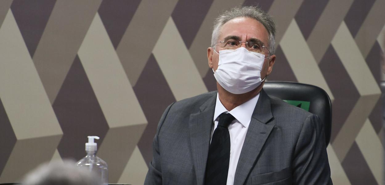 Senador Renan Calheiros na CPI da Covid
