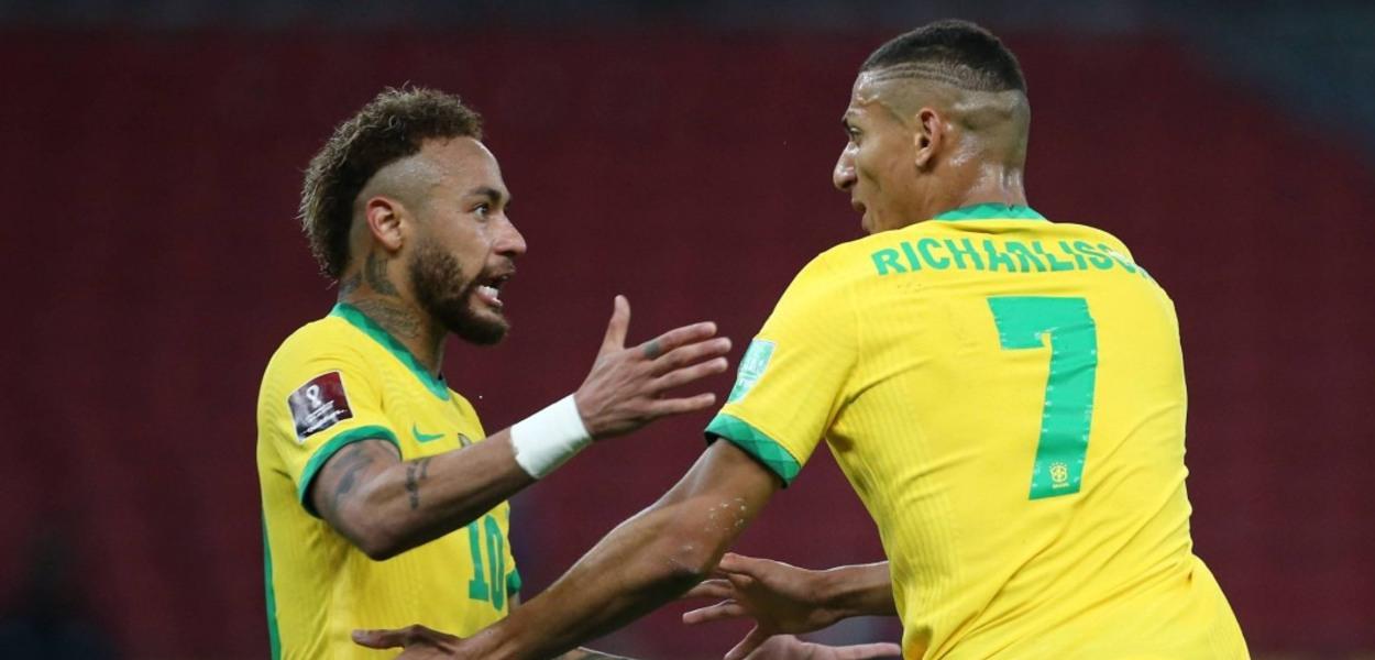 Neymar Jr. e Richarlison (Foto: Reuters) Neymar Jr. e Richarlison