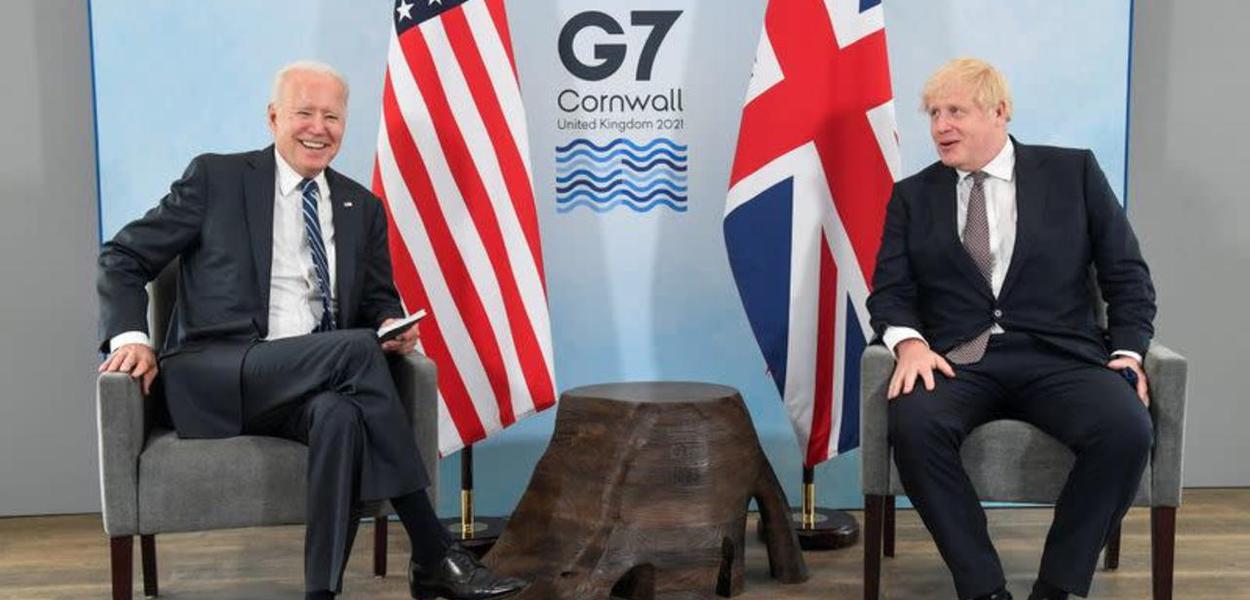 Joe Biden e Boris Johnson (Foto: Reuters) Joe Biden e Boris Johnson