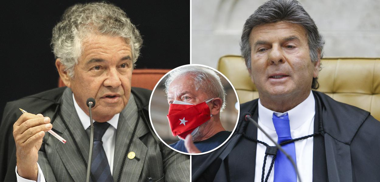 Marco Aurélio, Luiz Fux e Lula (Foto: STF | Ricardo Stuckert) Marco Aurélio, Luiz Fux e Lula