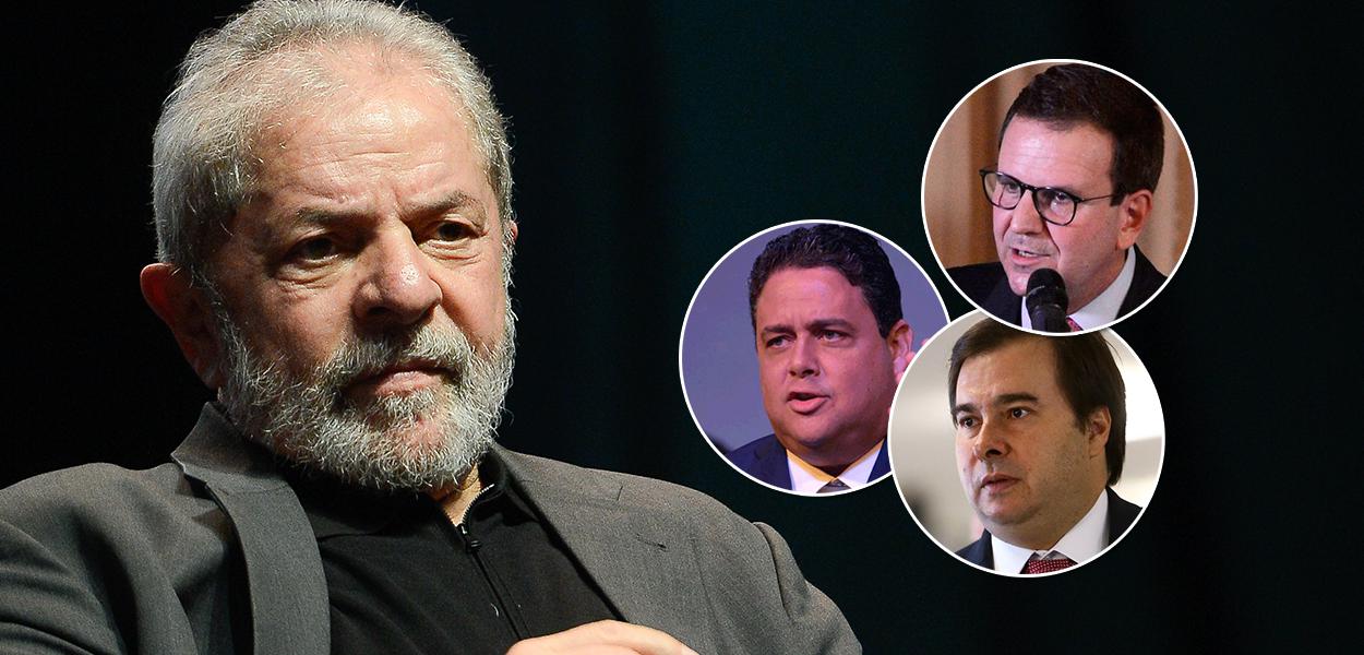 Lula, Santa Cruz, Paes e Maia (Foto: ABr) Lula, Santa Cruz, Paes e Maia