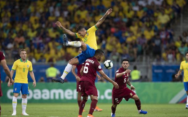 Brasil x Venezuela na Copa América 2019 (Foto: Lucas Figueiredo/CBF) Brasil x Venezuela na Copa América 2019