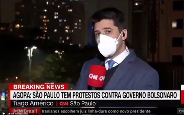 Bolsonaristas se enfurecem com cobertura da CNN nos protestos de sábado (vídeo) Bolsonaristas se enfurecem com cobertura da CNN nos protestos de sábado (vídeo)