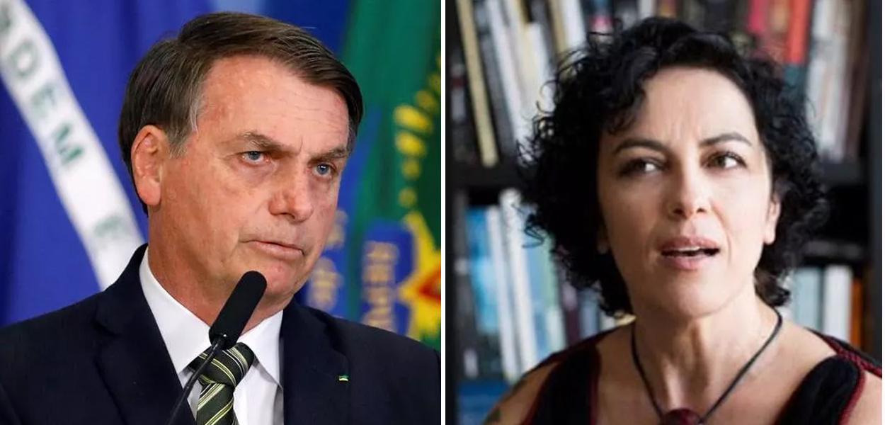Jair Bolsonaro e Marcia Tiburi (Foto: Divulgação | Reuters) www.brasil247.com - Jair Bolsonaro e Marcia Tiburi