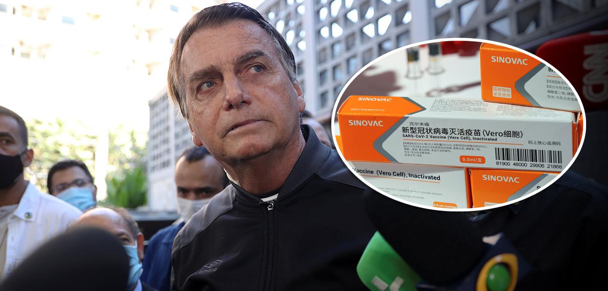Jair Bolsonaro e CoronaVac (Foto: REUTERS/Amanda Perobelli | REUTERS/Tingshu Wang) Jair Bolsonaro e CoronaVac