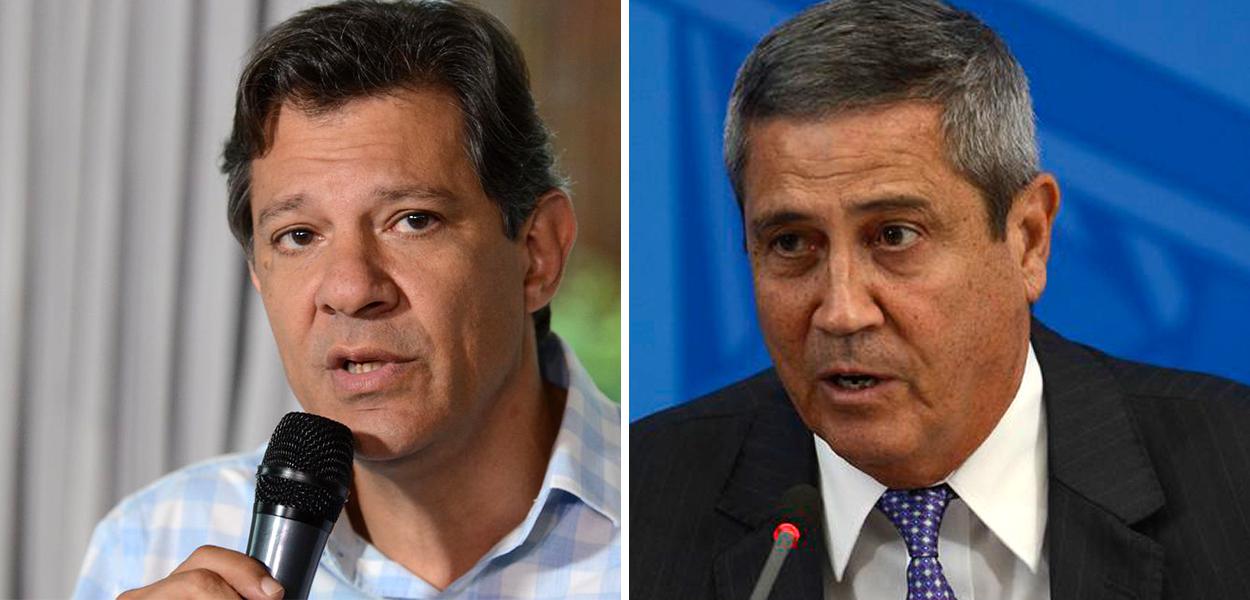 Fernando Haddad e Braga Netto (Foto: ABr) Fernando Haddad e Braga Netto