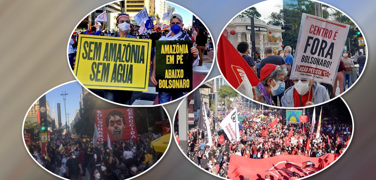 Ato na Avenida Paulista em 24 de julho (Foto: Reprodução/Twitter | Elineudo Meira) www.brasil247.com - Ato na Avenida Paulista em 24 de julho