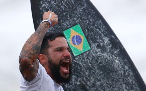 Ítalo Ferreira, ganha o primeiro ouro para o Brasil em Tóquio (Foto: Reuters) Ítalo Ferreira, ganha o primeiro ouro para o Brasil em Tóquio