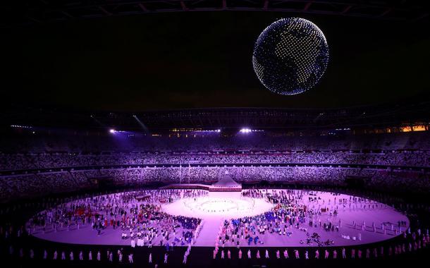 Estádio Olímpico de Tóquio durante cerimônia de abertura da Olimpíada
23/07/2021 REUTERS/Marko Djurica (Foto: REUTERS/Marko Djurica) Estádio Olímpico de Tóquio durante cerimônia de abertura da Olimpíada
23/07/2021 REUTERS/Marko Djurica