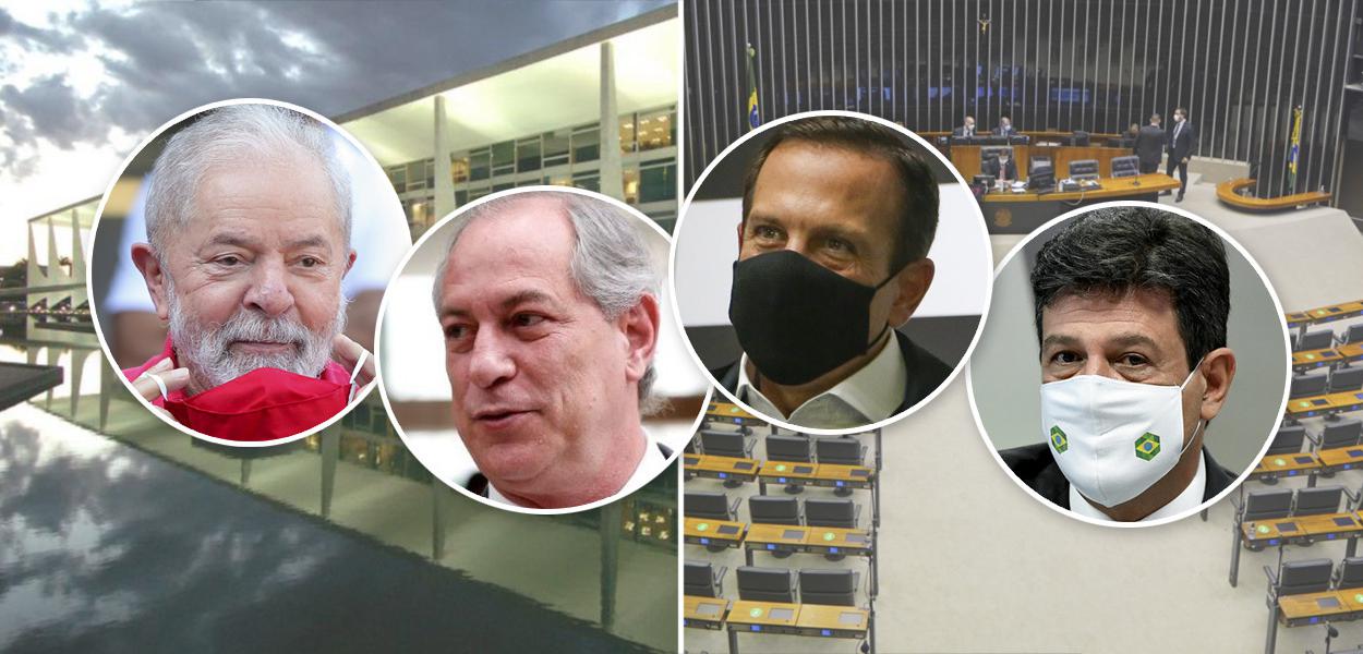 Pré-candidatos ao Planalto Lula, Ciro Gomes, João Doria e Luiz Henrique Mandetta (Foto: Reuters | Câmara dos Deputados | Agência Senado | Agência Brasil | GOVSP) Pré-candidatos ao Planalto Lula, Ciro Gomes, João Doria e Luiz Henrique Mandetta
