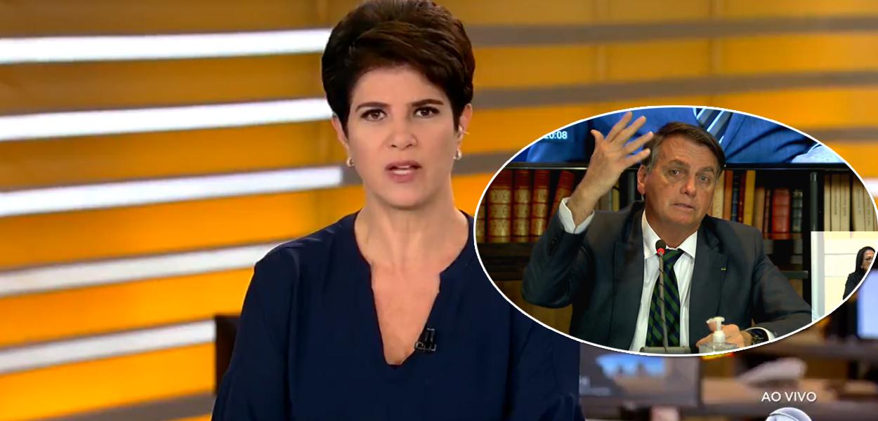 Mariana Godoy e Bolsonaro (Foto: Reprodução) Mariana Godoy e Bolsonaro