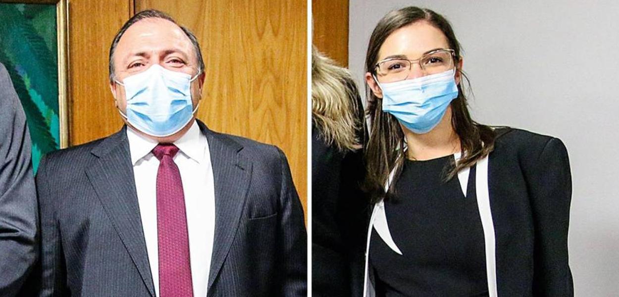Ex-ministro Eduardo Pazuello e a primeira-tenente, infectologista e diretora de programa na Secretaria de Atenção Primária do Ministério da Saúde, Laura Appi (Foto: Ministério da Saúde) Ex-ministro Eduardo Pazuello e a primeira-tenente, infectologista e diretora de programa na Secretaria de Atenção Primária do Ministério da Saúde, Laura Appi