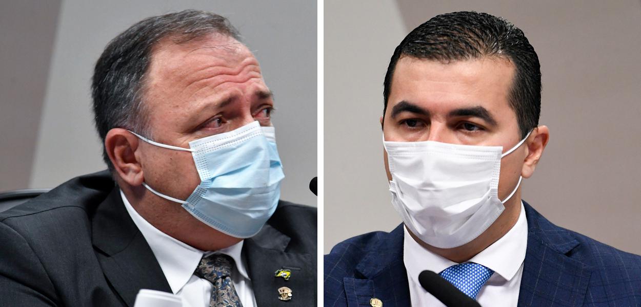 Eduardo Pazuello e Luis Miranda (Foto: Agência Senado) Eduardo Pazuello e Luis Miranda
