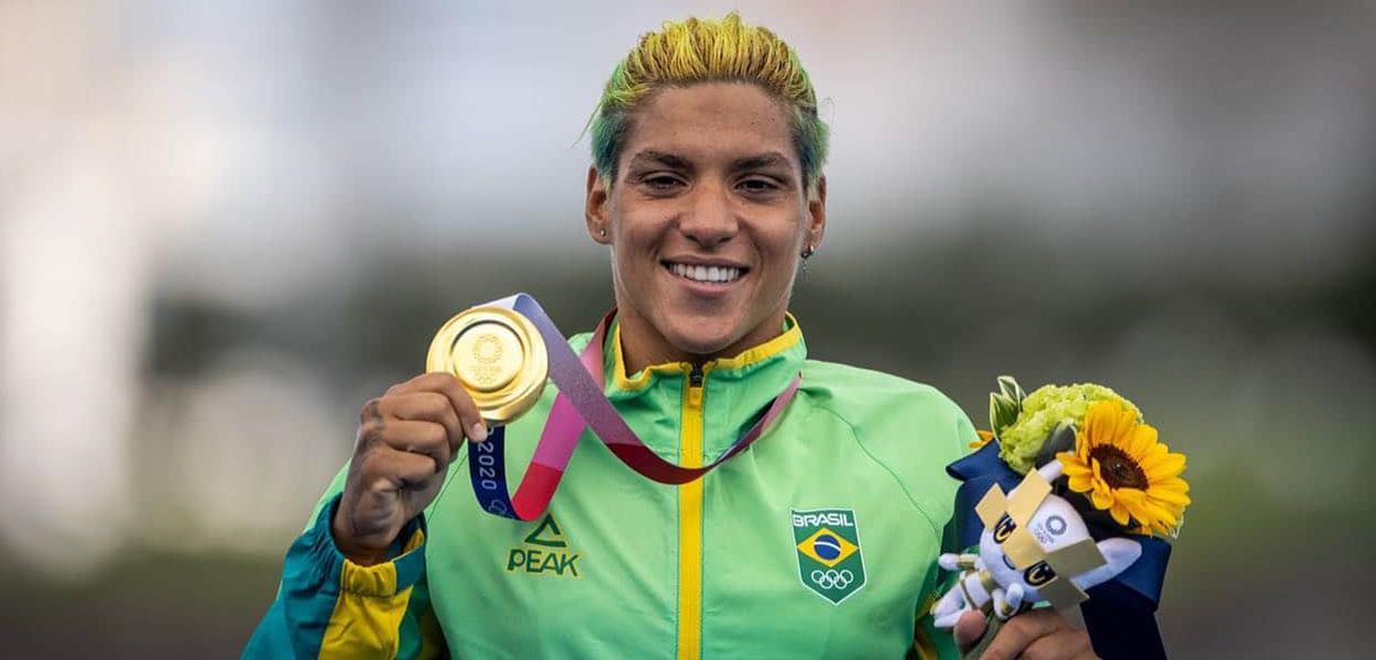 Ana Marcela conquista a medalha de ouro nos 10km das Maratonas Aquáticas (Foto: Jonne Roriz /COB) Ana Marcela conquista a medalha de ouro nos 10km das Maratonas Aquáticas