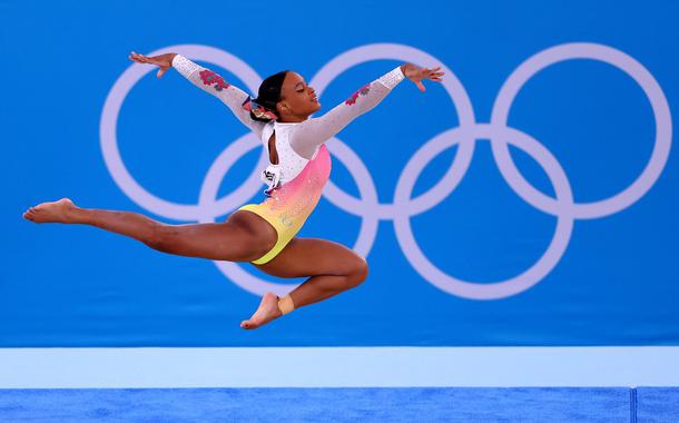 Rebeca Andrade compete na final do solo na Olimpíada Tóquio 2020
02/08/2021 REUTERS/Lisi Niesner (Foto: REUTERS/Lisi Niesner) Rebeca Andrade compete na final do solo na Olimpíada Tóquio 2020
02/08/2021 REUTERS/Lisi Niesner