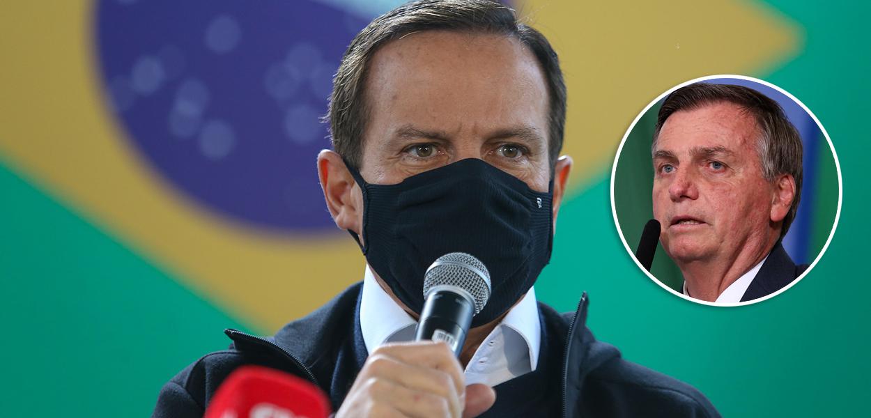 João Doria e Jair Bolsonaro (Foto: Sergio Andrade/Governo do Estado de São Paulo | Isac Nóbrega/PR) João Doria e Jair Bolsonaro