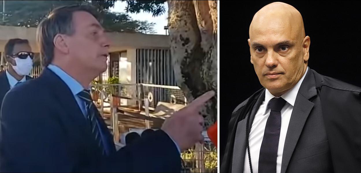 Jair Bolsonaro e Alexandre de Moraes (Foto: Reprodução | STF) Jair Bolsonaro e Alexandre de Moraes