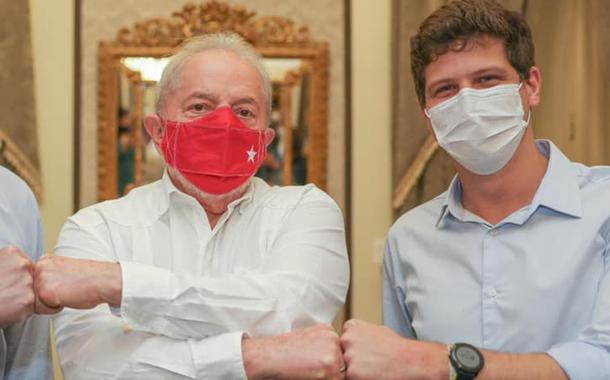 Paulo Câmara, Lula e João Campos (Foto: Ricardo Stuckert) Paulo Câmara, Lula e João Campos