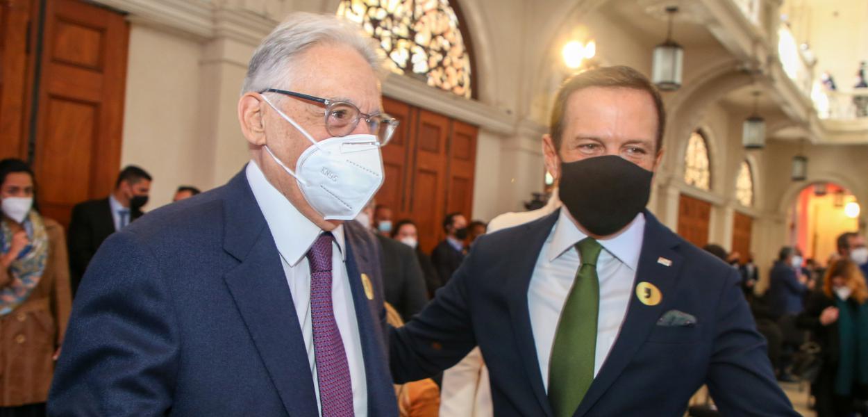 Fernando Henrique Cardoso e João Doria. (Foto: Governo do Estado de SP) www.brasil247.com - Fernando Henrique Cardoso e João Doria.
