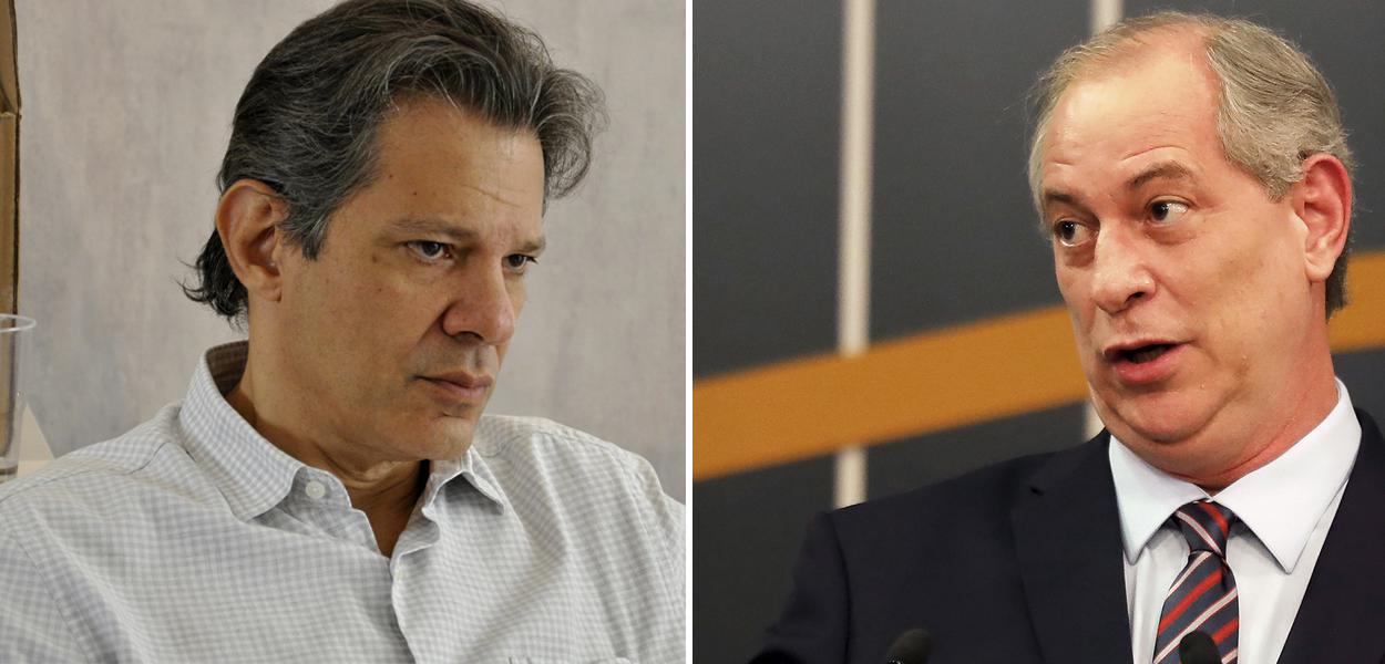 Fernando Haddad e Ciro Gomes (Foto: Brasil 247 | Nacho Doce/Reuters) www.brasil247.com - Fernando Haddad e Ciro Gomes