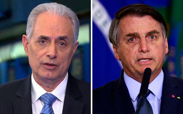 William Waack e Jair Bolsonaro (Foto: Reprodução | ABr) William Waack e Jair Bolsonaro
