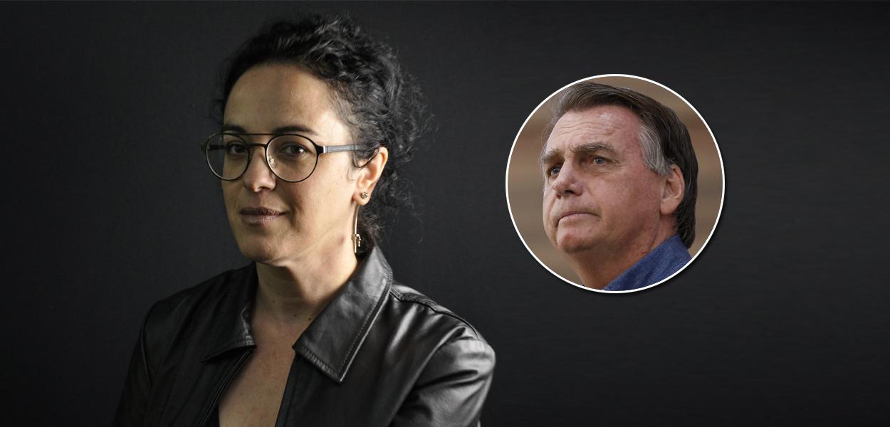 Marcia Tiburi e Jair Bolsonaro
