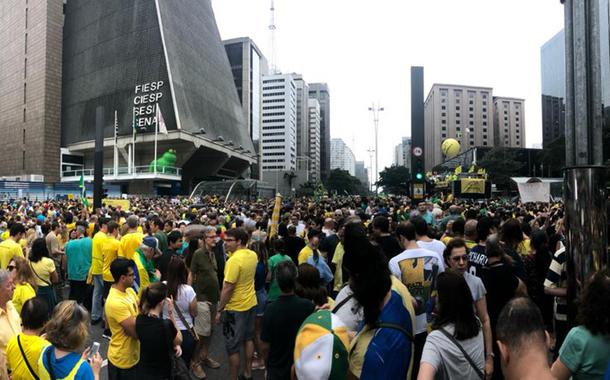 Ato bolsonarista na avenida Paulista (Foto: Reprodução (Redes Sociais)) Ato bolsonarista na avenida Paulista