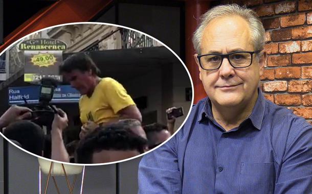 Facada em Bolsonaro e Joaquim de Carvalho (Foto: Reprodução | Brasil 247) Facada em Bolsonaro e Joaquim de Carvalho