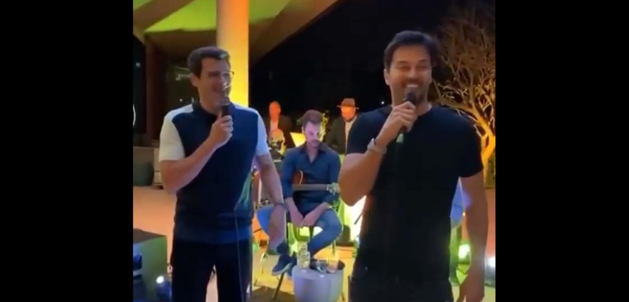 Celso Portiolli e Fábio Faria (Foto: Reprodução) Celso Portiolli e Fábio Faria