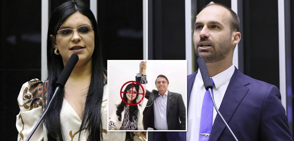 Deputada federal Dayane Pimentel e o deputado Eduardo Bolsonaro (Foto: Cleia Viana/Câmara dos Deputados | Reprodução | Najara Araújo/Câmara dos Deputados) Deputada federal Dayane Pimentel e o deputado Eduardo Bolsonaro