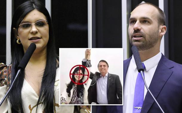 Deputada federal Dayane Pimentel e o deputado Eduardo Bolsonaro (Foto: Cleia Viana/Câmara dos Deputados | Reprodução | Najara Araújo/Câmara dos Deputados) Deputada federal Dayane Pimentel e o deputado Eduardo Bolsonaro