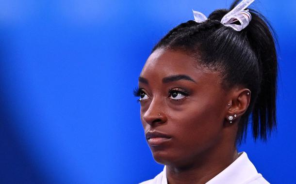 Simone Biles durante Olimpíada de Tóquio
27/07/2021 REUTERS/Dylan Martinez (Foto: REUTERS/Dylan Martinez) Simone Biles durante Olimpíada de Tóquio
27/07/2021 REUTERS/Dylan Martinez