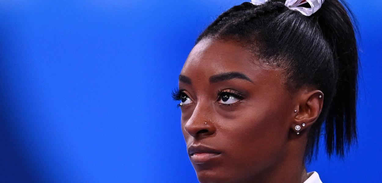 Simone Biles durante Olimpíada de Tóquio
27/07/2021 REUTERS/Dylan Martinez (Foto: REUTERS/Dylan Martinez) Simone Biles durante Olimpíada de Tóquio
27/07/2021 REUTERS/Dylan Martinez