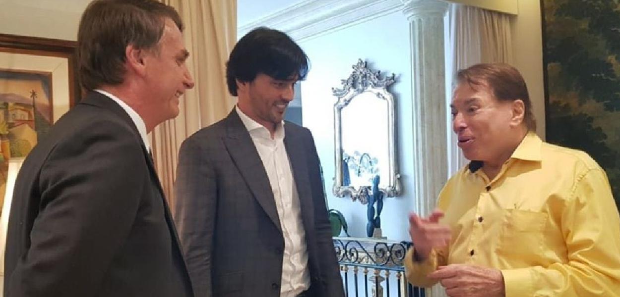 Jair Bolsonaro, ministro Fábio Faria e Silvio Santos (Foto: Reprodução) Jair Bolsonaro, ministro Fábio Faria e Silvio Santos