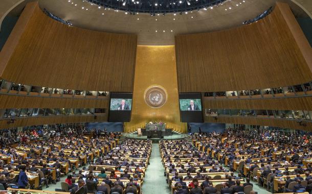 Plenária da Assembleia Geral da ONU (Foto: ONU) Plenária da Assembleia Geral da ONU